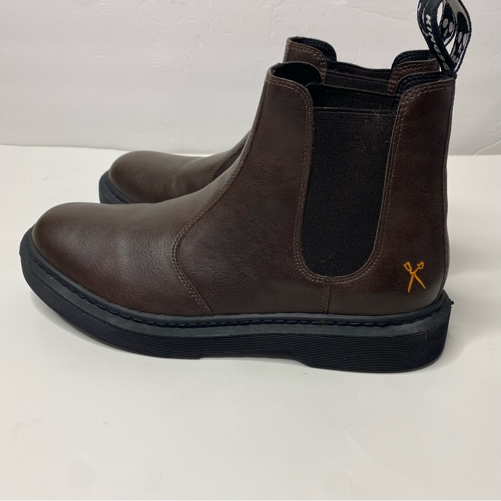 King55 Vegan Leather Men's Brick Lane Chelsea Boot Cognac